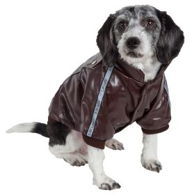 Wuff-Rider Fashion Suede Stitched Pet Coat (Size: medium)